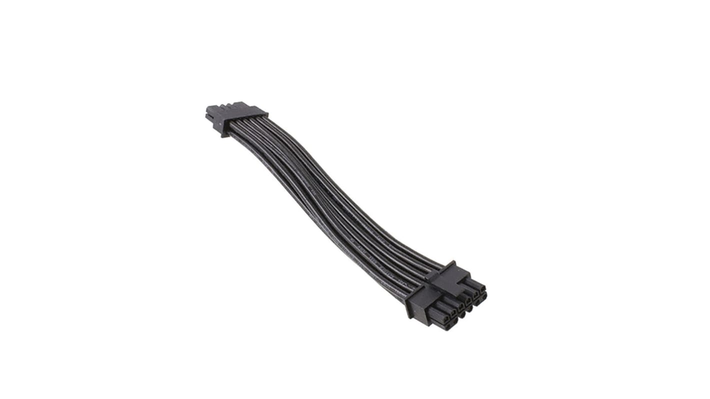Conjunto de cables TE Connectivity ELCON Micro, long. 100mm, Con A: Hembra, 12 vías, Con B: Hembra, 12 vías