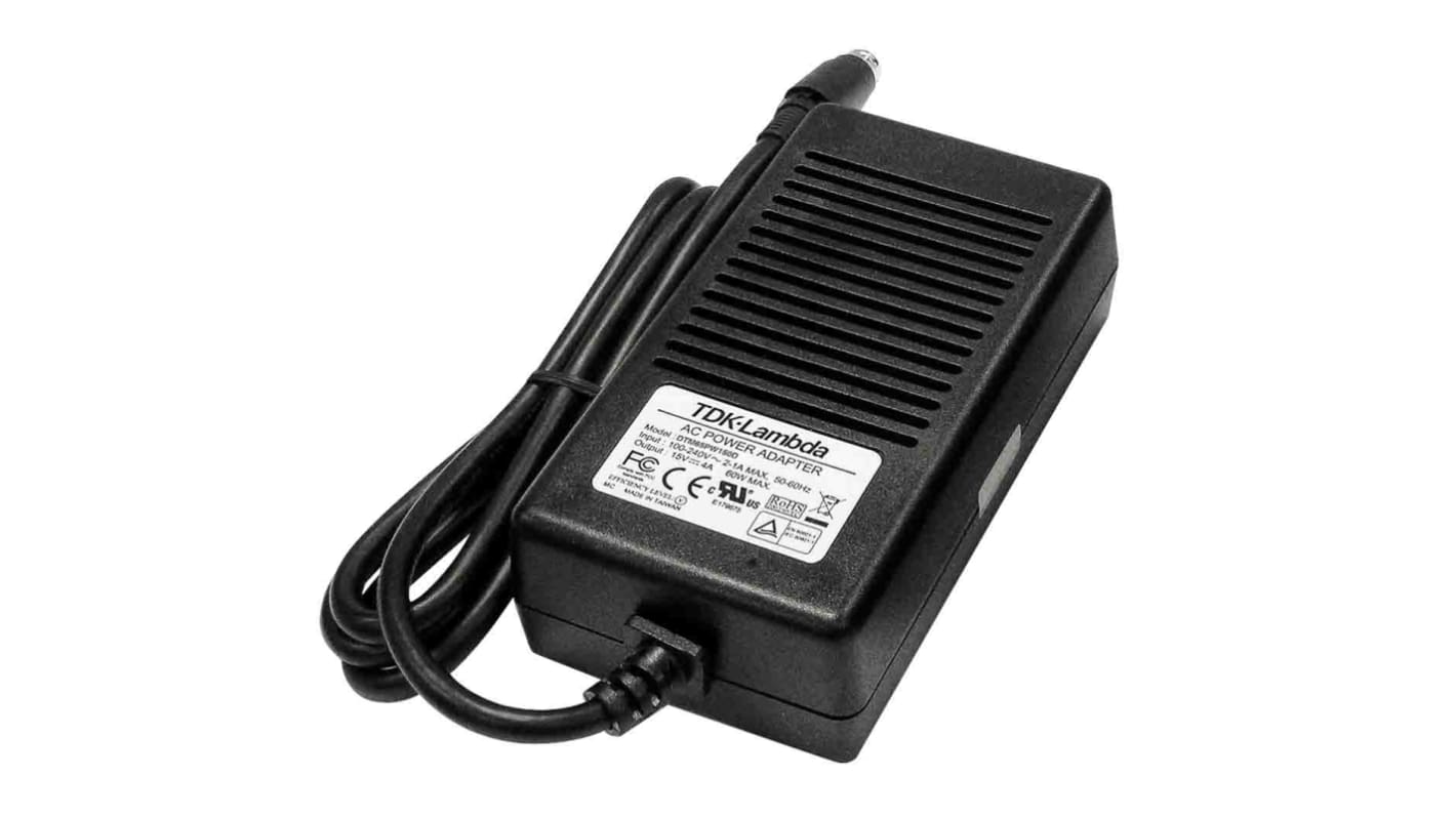 Hálózati adapter 12V dc 1 kimenetes, 5A, 65W, dugasz típusa: C14