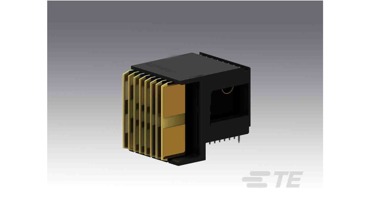 TE Connectivity, MULTIGIG RT 2-R 1.9mm Pitch High Speed Backplane Connector, Male, Right Angle, 8 Column, 7 Row, 56