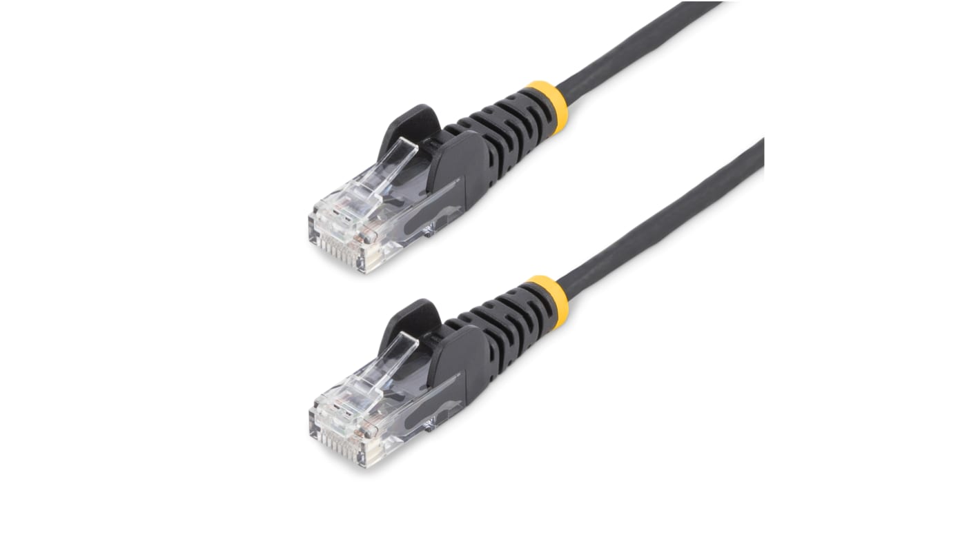 StarTech.com Ethernetkabel Cat.6, 0.5m, Schwarz Patchkabel, A RJ45 U/UTP Stecker, B RJ45, PVC