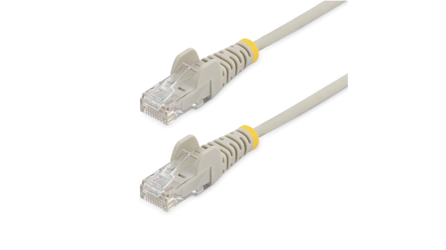 Cable Ethernet Cat6 U/UTP StarTech.com de color Gris, long. 0.5m, funda de PVC, Libre de halógenos y bajo nivel de humo