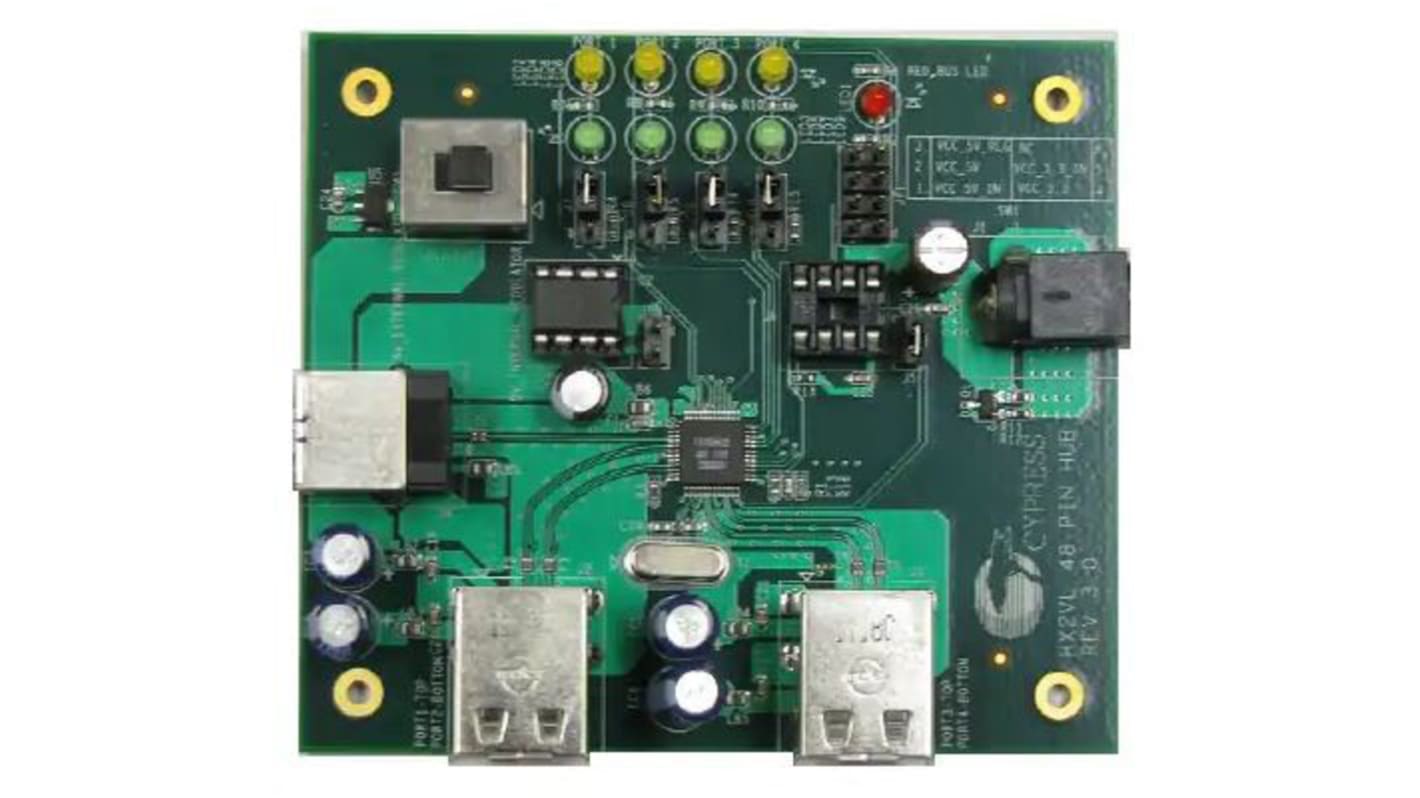 Module de développement de communication et sans fil Infineon Very Low-Power USB 2.0 Compliant 4-Port Hub Development