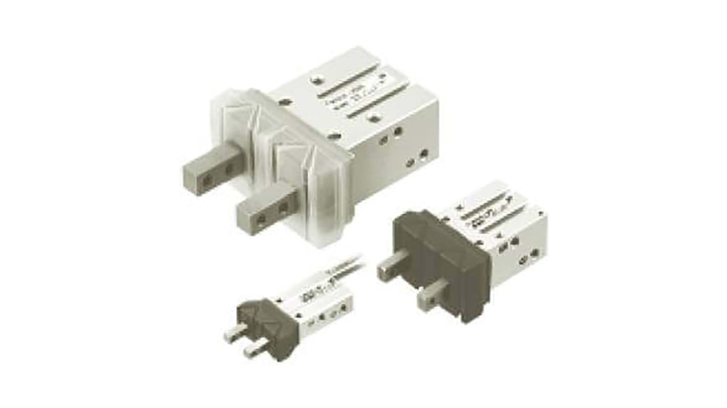 Pinza pneumatica, SMC MHZJ2-10D, serie MHZ, 2 dita, Doppio effetto, 0,7 MPa max, attacco M3 x 0.5, presa parallela