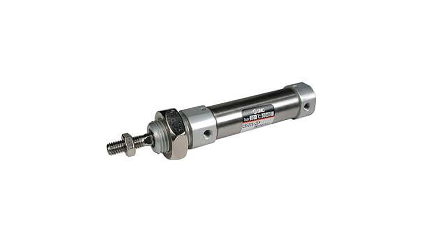 SMC Pneumatic Piston Rod Cylinder - 16mm Bore, 10mm Stroke, C85 Series, Double Acting