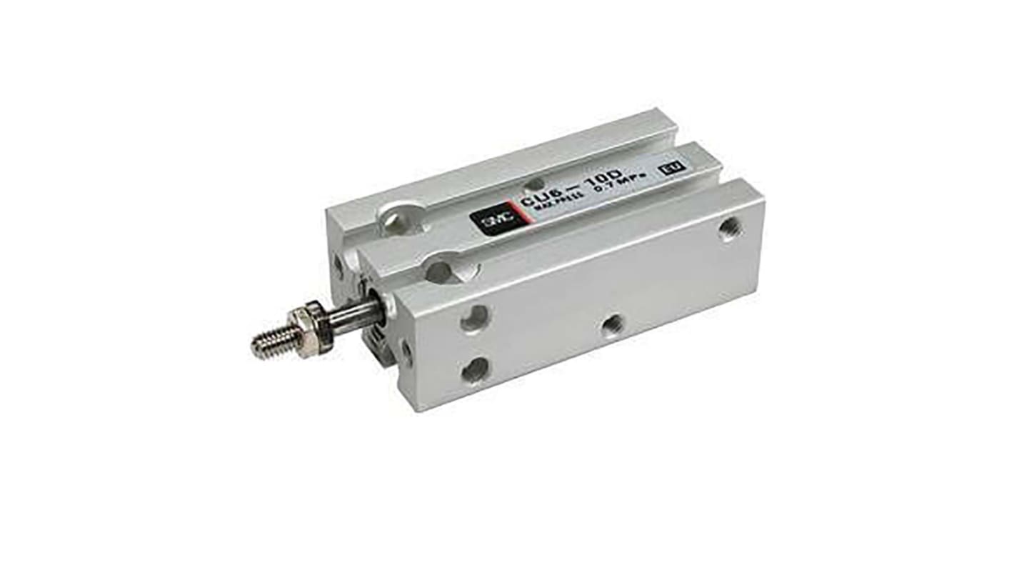 SMC Pneumatic Piston Rod Cylinder - 25mm Bore, 100mm Stroke, CU Series, Double Acting