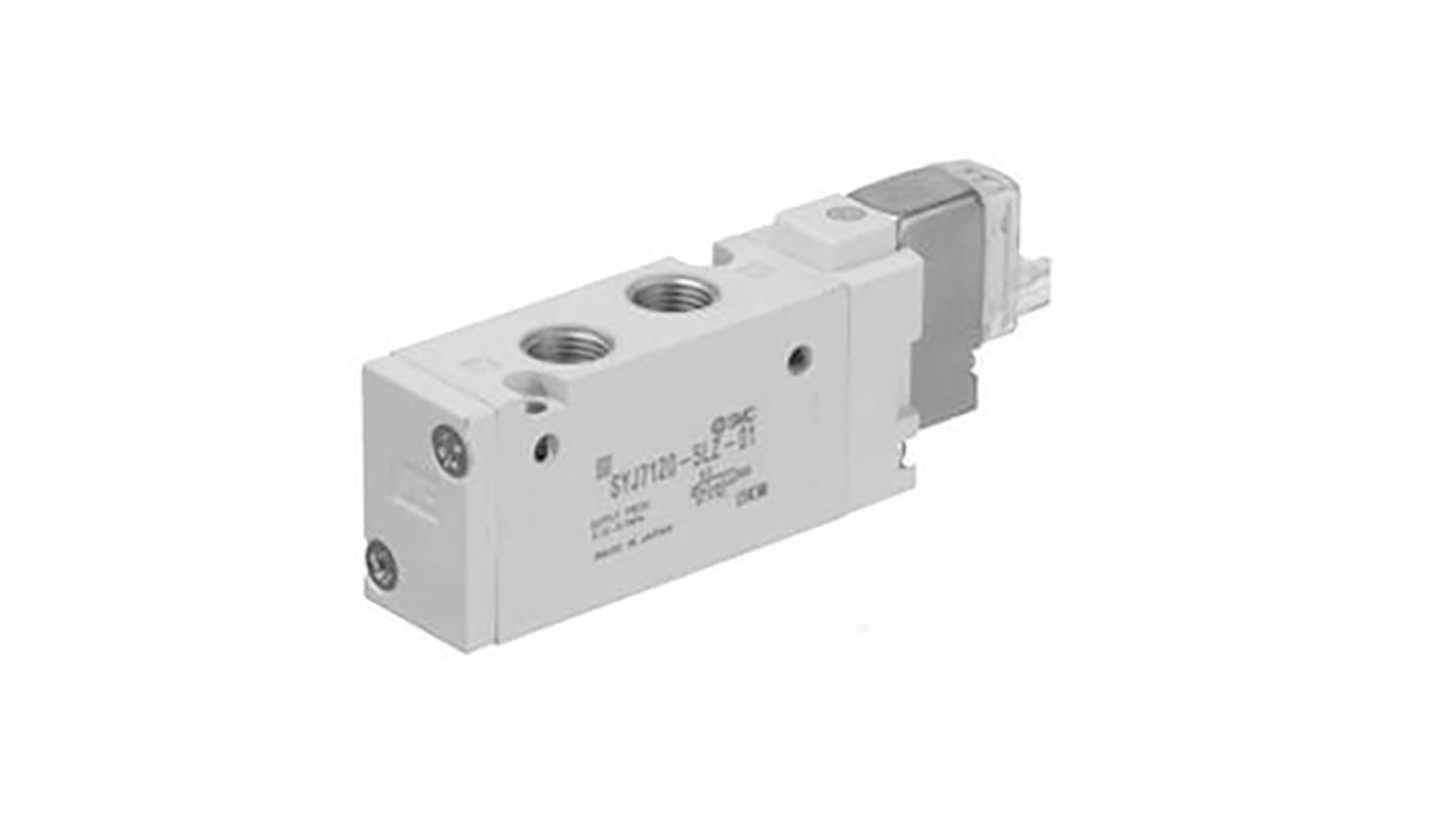 Valvola pilota con solenoide SMC, G 1/8, funzione 5/2