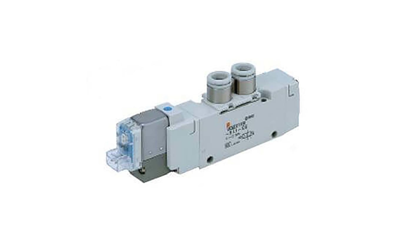 SMC 5/2 Pneumatic Solenoid/Pilot-Operated Control Valve - Solenoid VQZ3000 Series