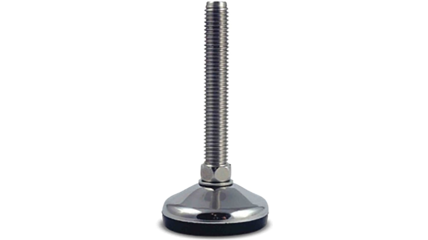 RS PRO M16 Stainless Steel Adjustable Foot, 400kg Static Load Capacity 10° Tilt Angle