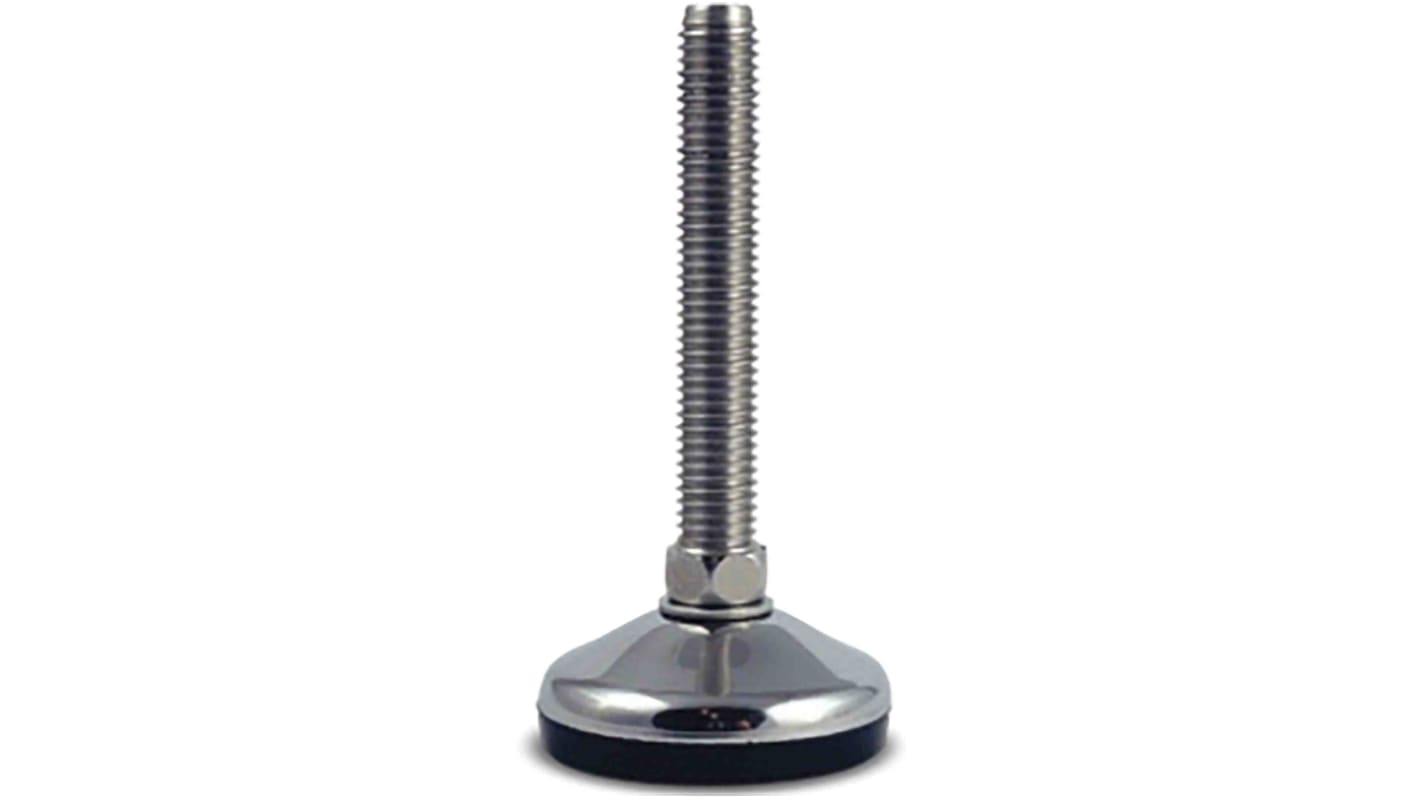 RS PRO M16 Stainless Steel Adjustable Foot, 700kg Static Load Capacity 10° Tilt Angle