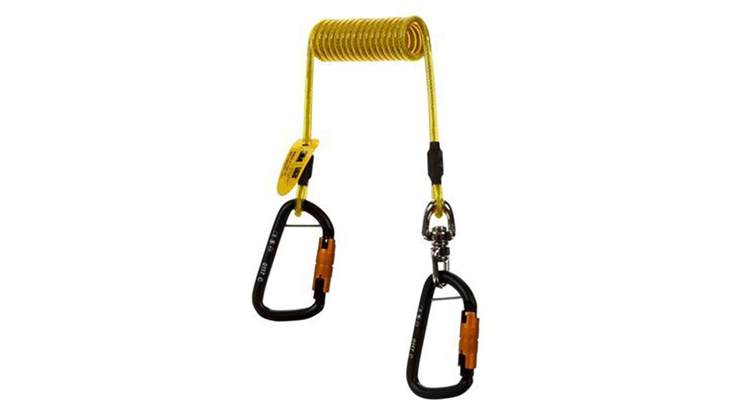 3M 157.5 cm stretched Lanyard with swivel carabiners Coil Tether with Swivel