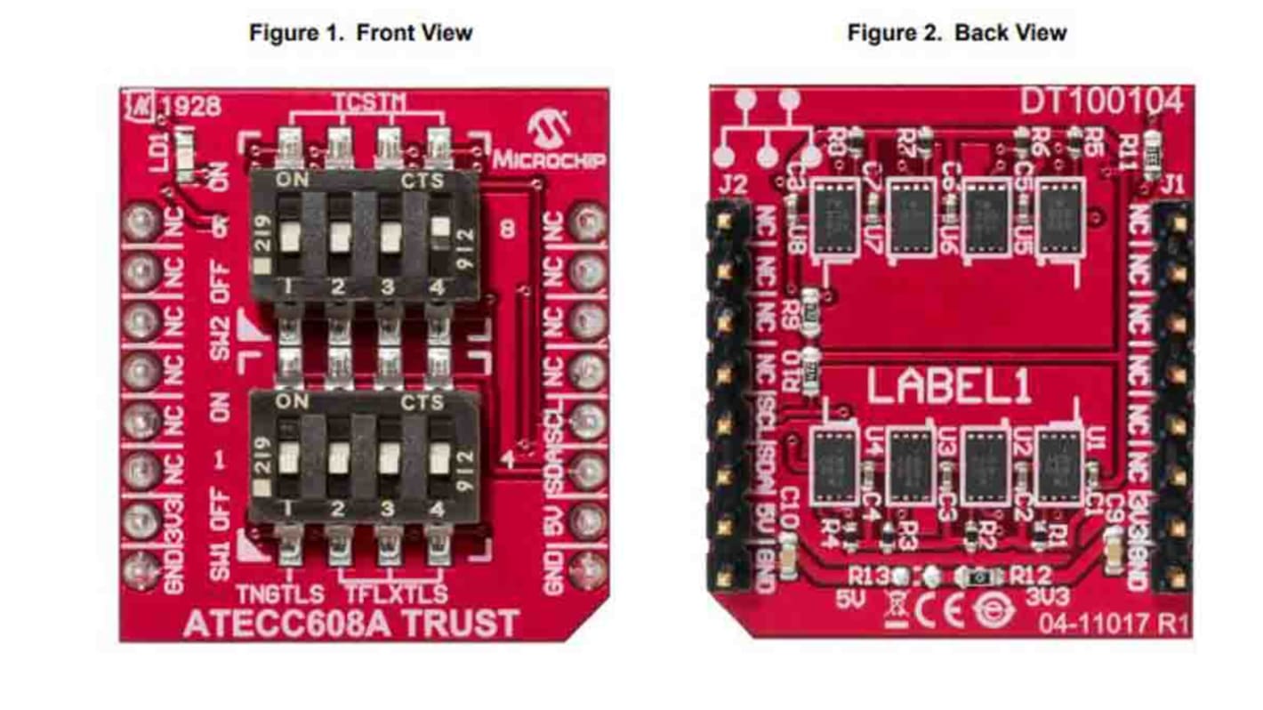 Module de développement de communication et sans fil Microchip ATECC608A Trust Development