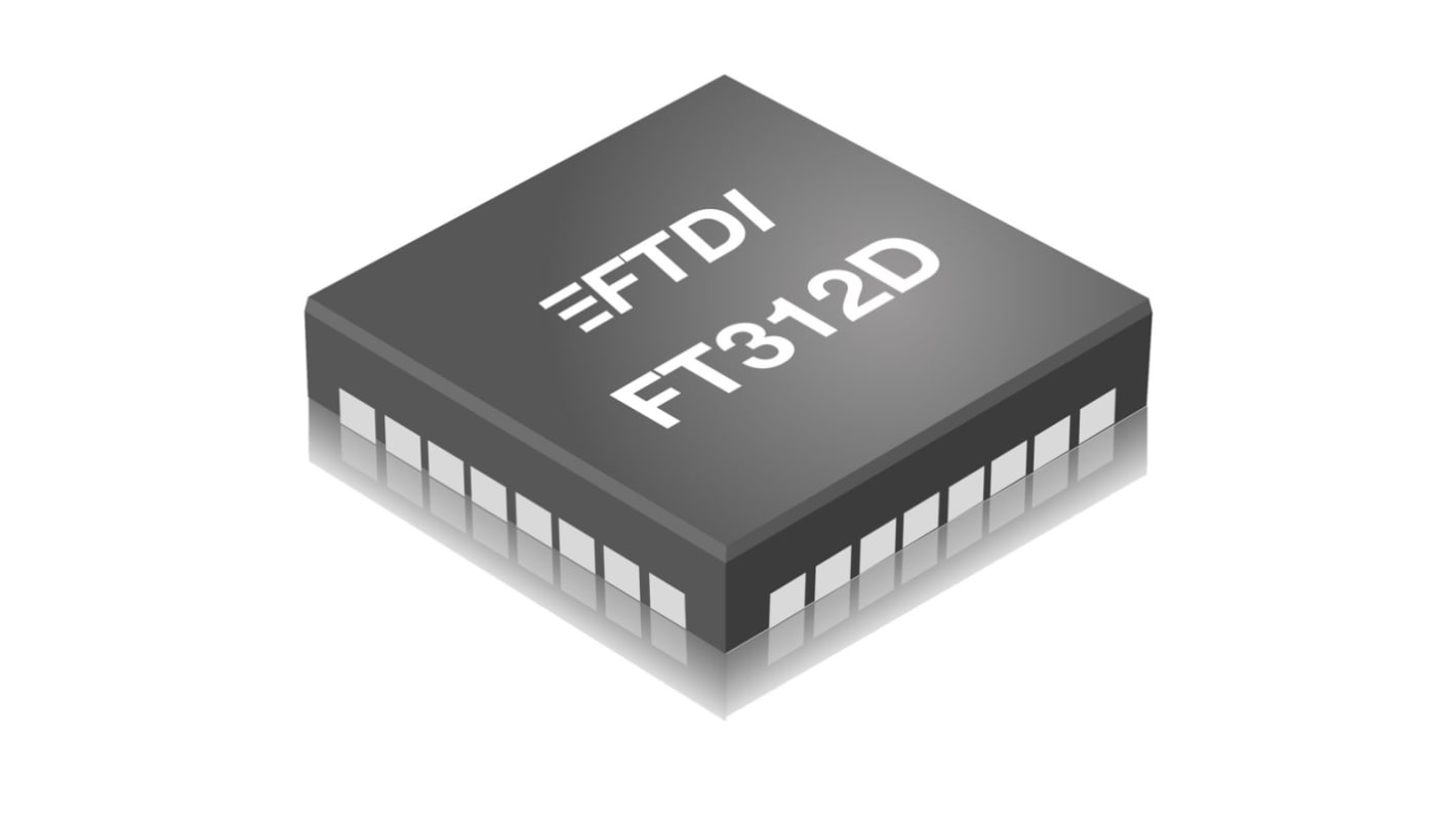 FTDI Chip FT312D-32L1C-R, USB Controller, 3.3 V, 32-Pin LQFP