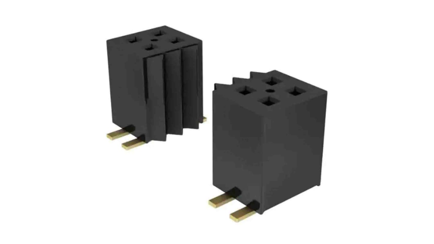 Conector hembra para PCB Samtec serie FLE FLE-110, de 10 vías en 2 filas, paso 1.27mm, Montaje Superficial, terminación