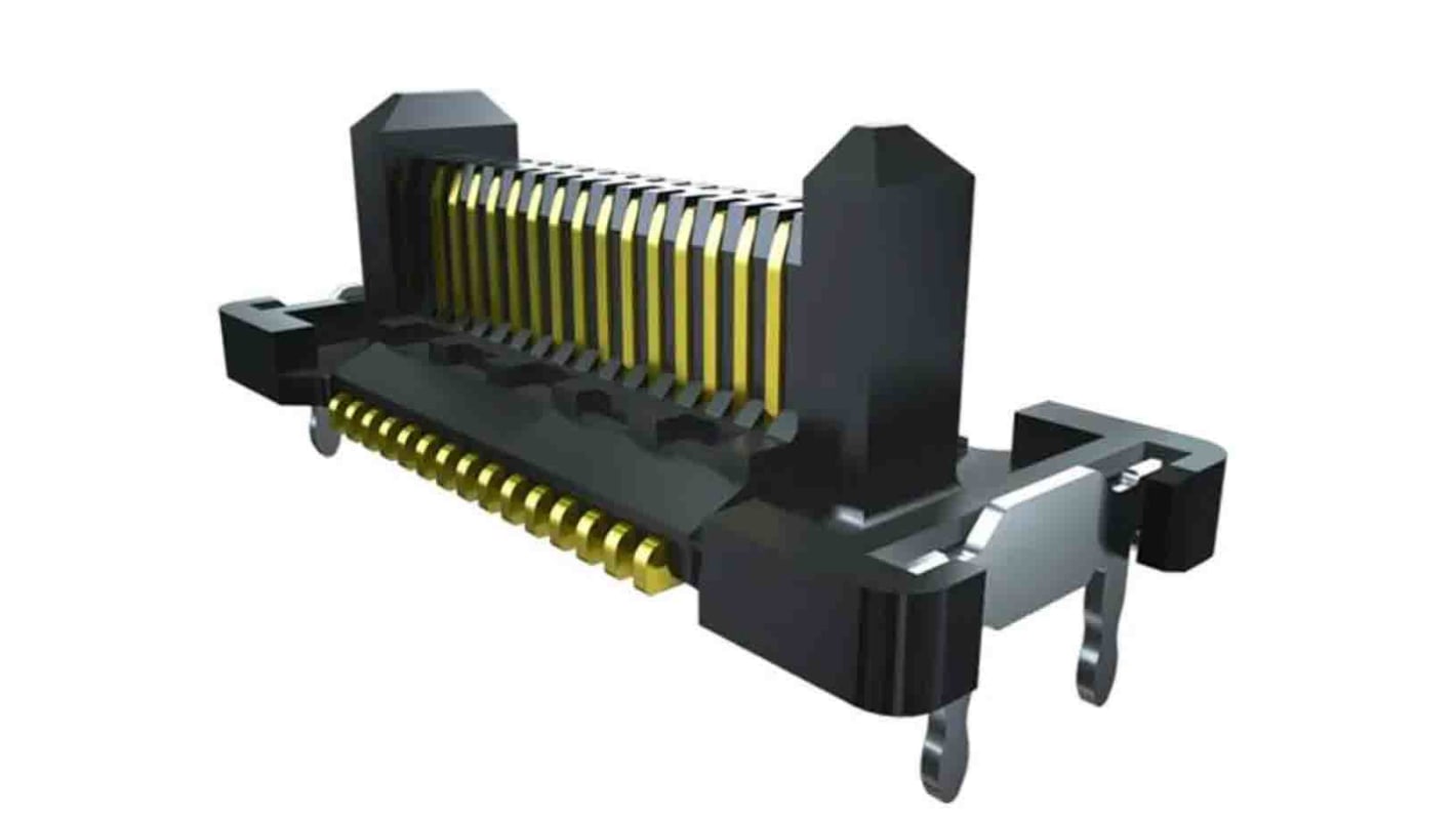 Samtec FT5 Series Vertical PCB Header, 30 Contact(s), 0.5mm Pitch, 2 Row(s), Shrouded
