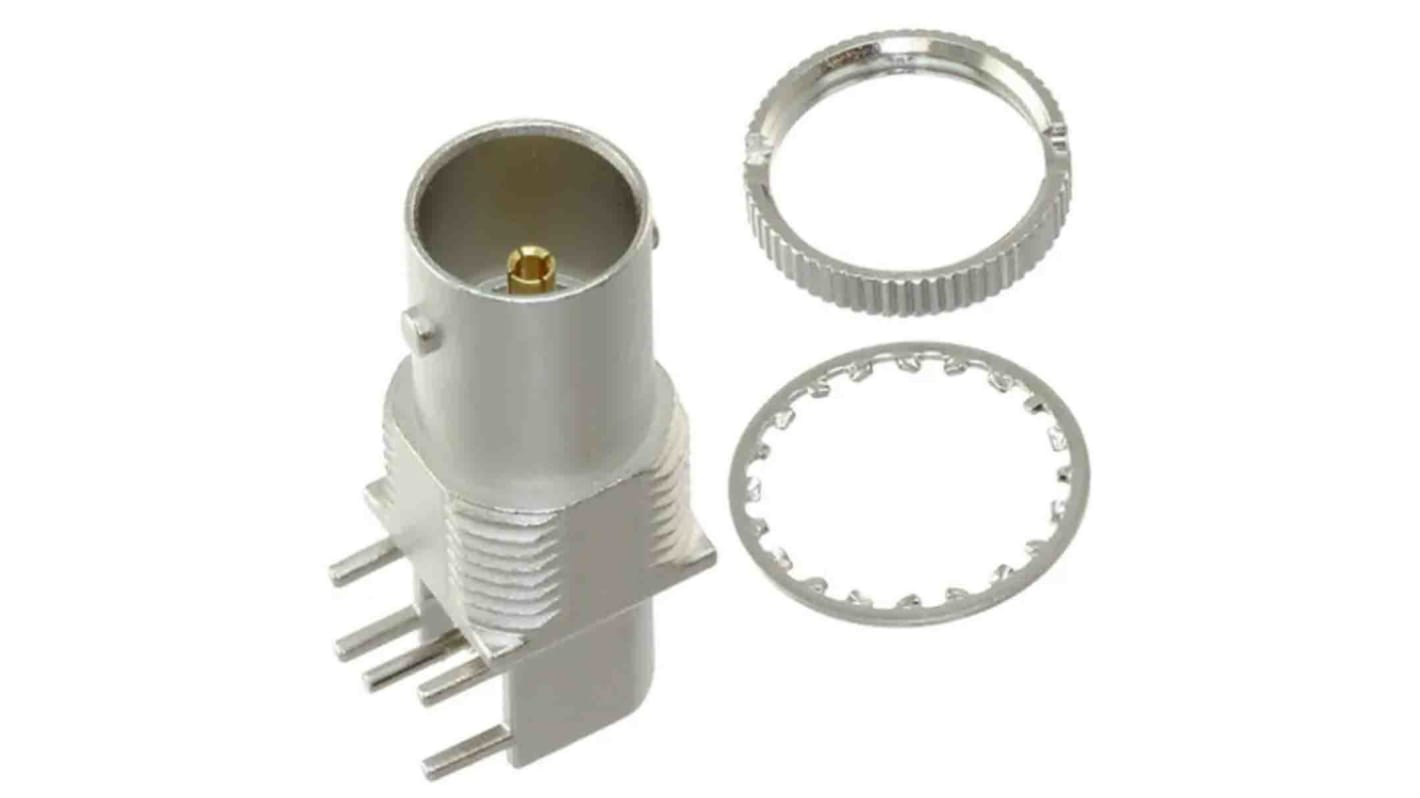 Samtec BNC Series, jack PCB Mount BNC Connector, 75Ω, Through Hole Termination, Right Angle Body