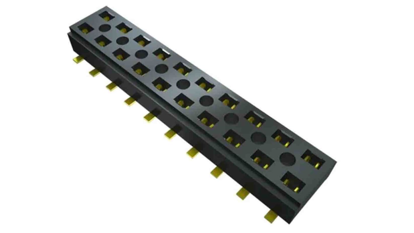 Presa PCB Samtec, 2 vie, 2 file, passo 2mm, Montaggio superficiale