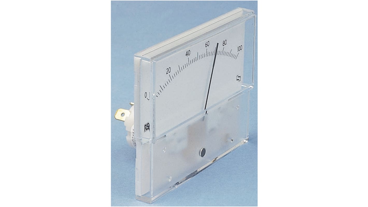 Sifam Tinsley Analogue Panel Ammeter 1mA DC, 55.5mm x 121mm, ±1.5 %