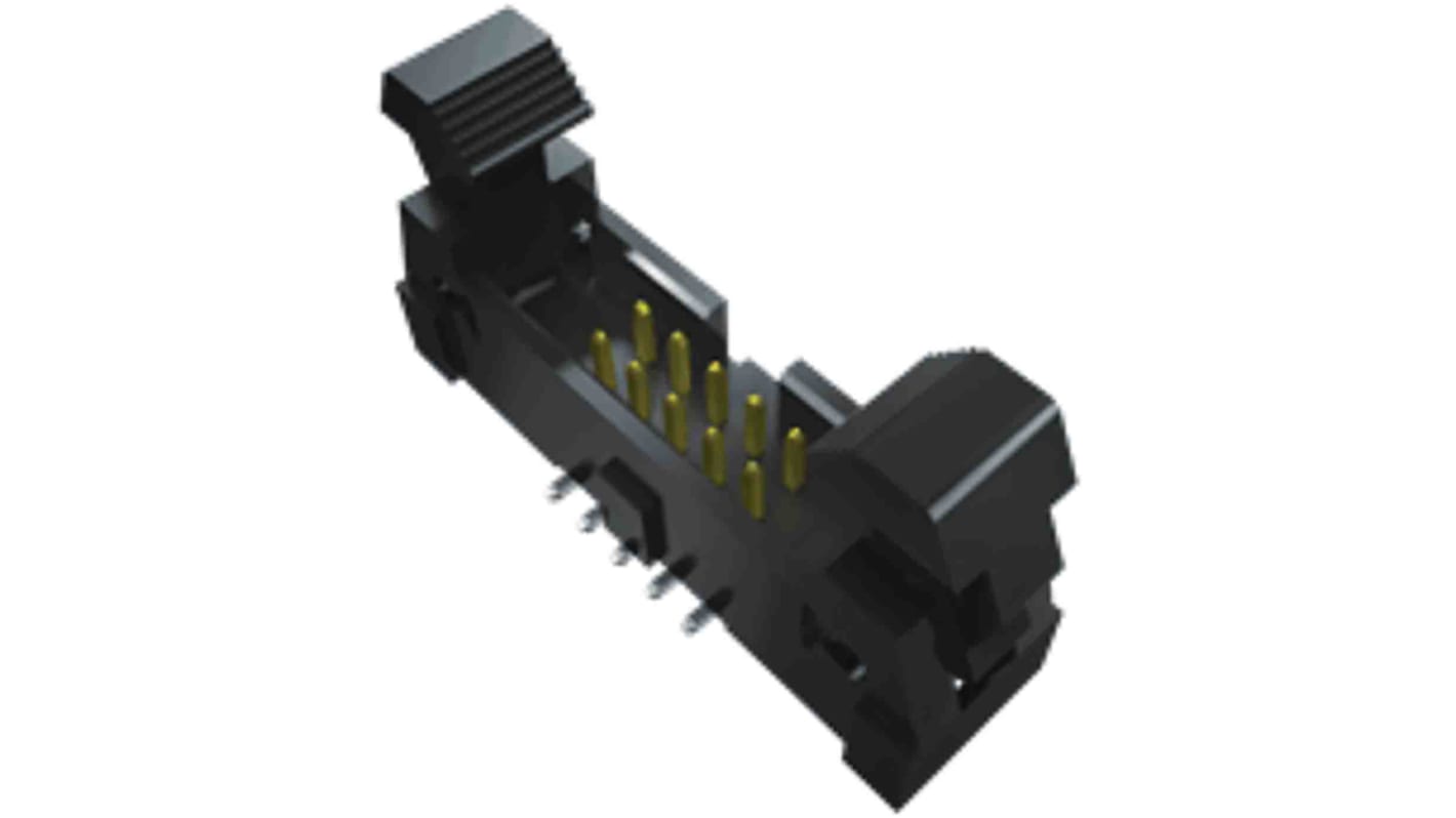 Conector de montaje en PCB macho Samtec de 20 vías, paso 2mm, 2 filas, Montaje en orificio pasante