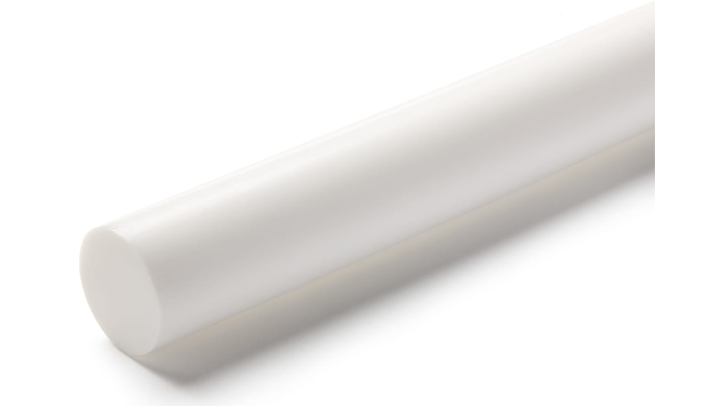 RS PRO Opaque Fluoroplastics PTFE Rod, 300mm x 90mm Diameter