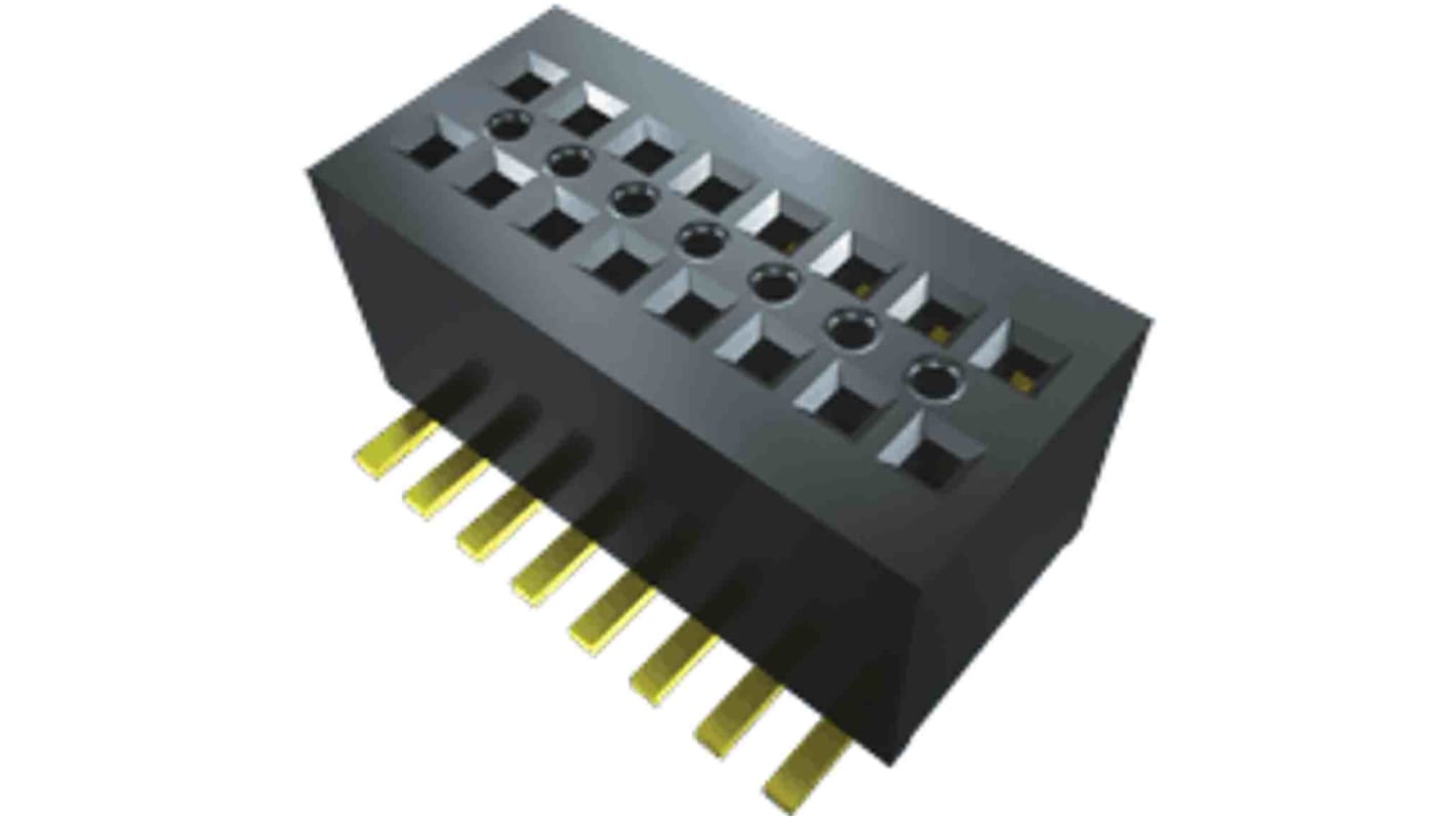 Samtec CLE Series Vertical Surface Mount PCB Socket, 40-Contact, 2-Row, 0.8mm Pitch, Solder Termination