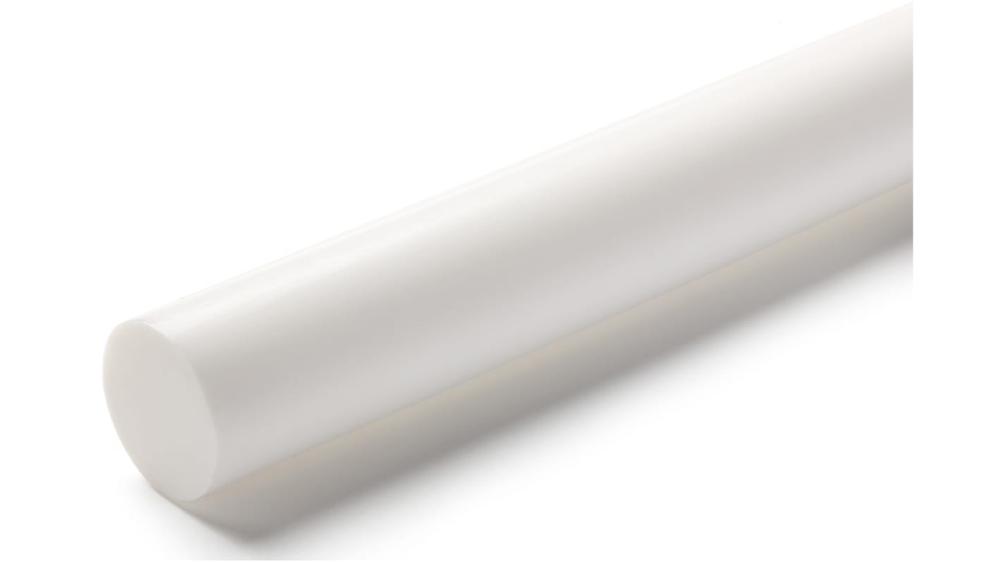 RS PRO Opaque Fluoroplastics PTFE Rod, 300mm x 120mm Diameter