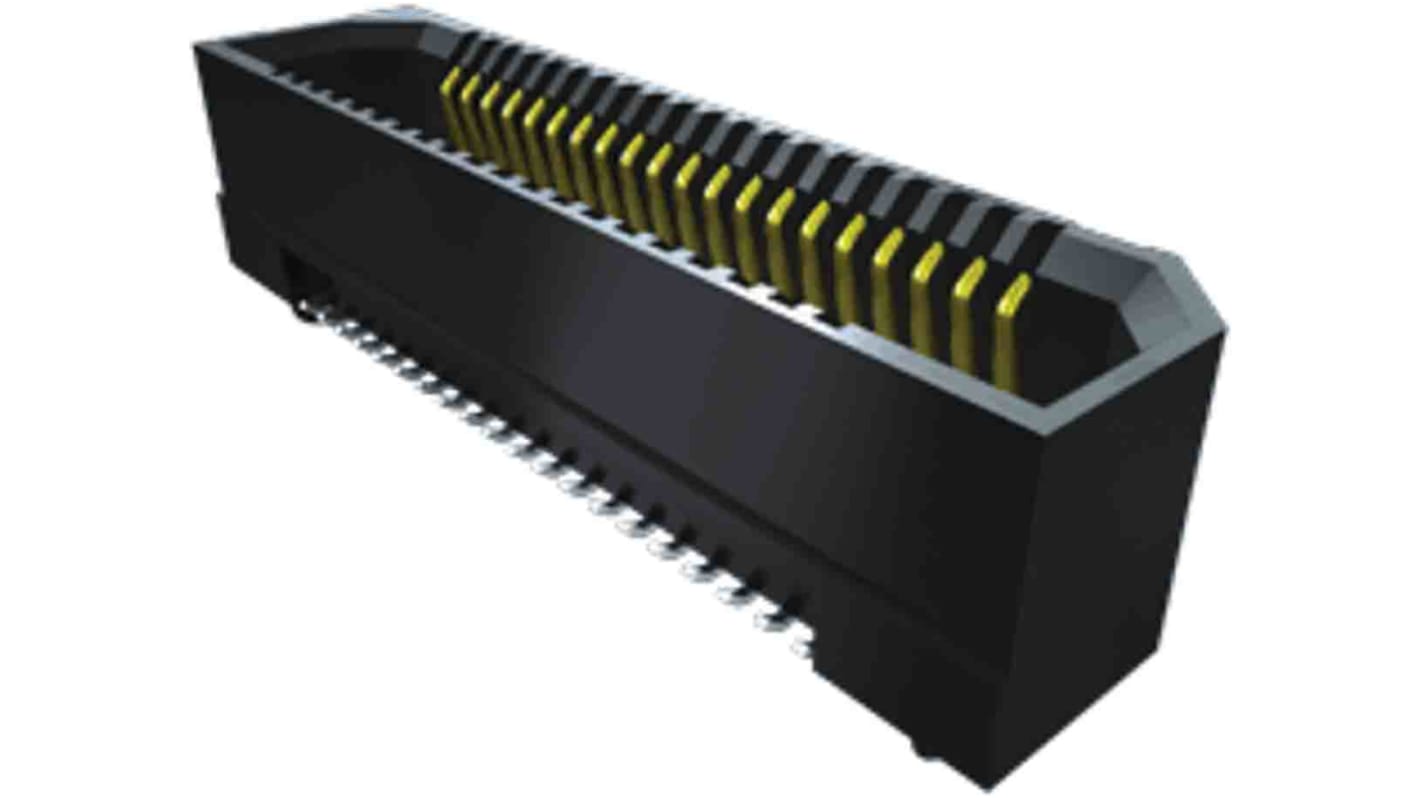 Conector hembra para PCB Samtec serie ERF8 ERF8, de 26 vías en 2 filas, paso 0.8mm, Montaje en orificio pasante, para