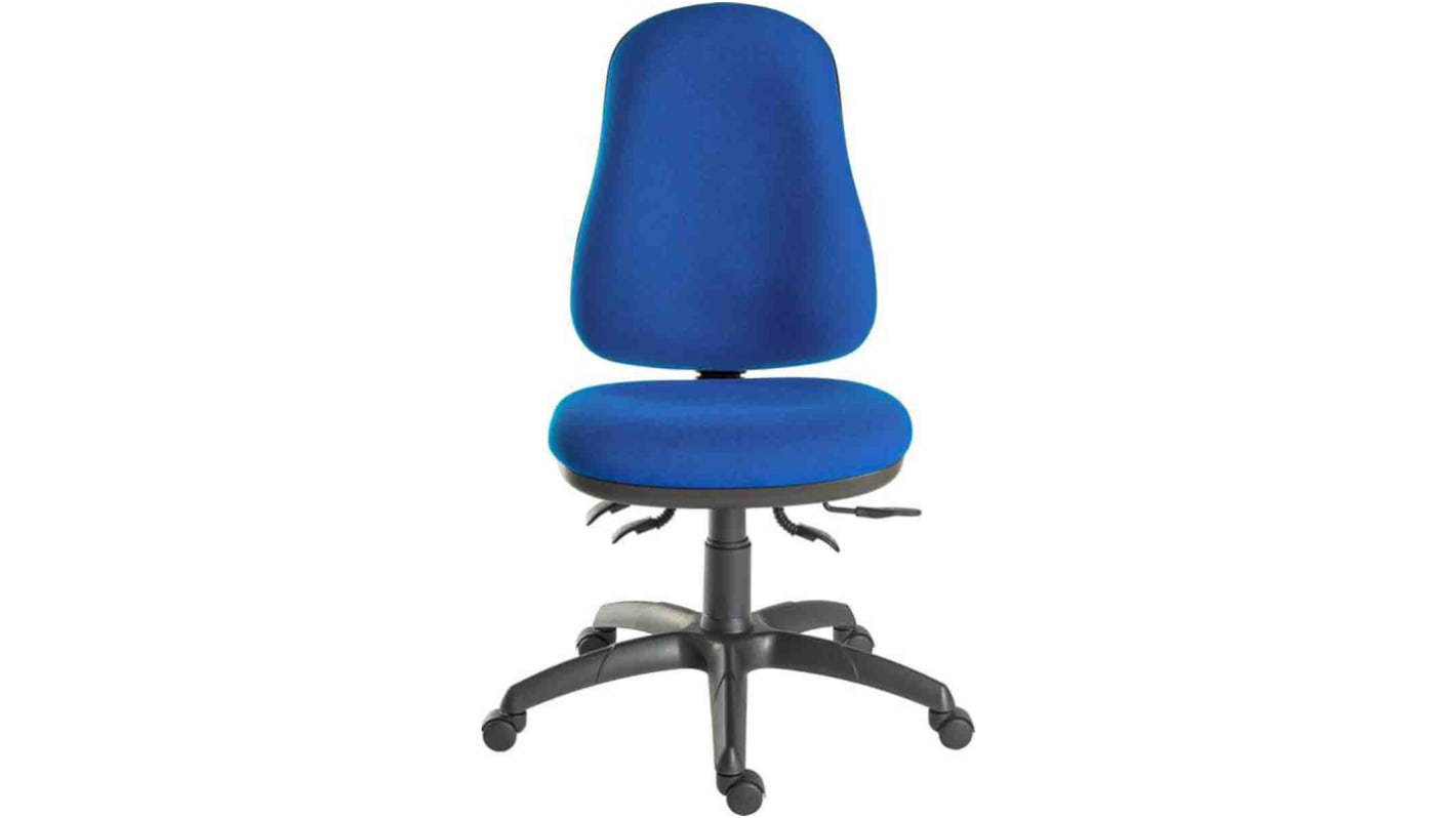 RS PRO Blue Fabric Typist Chair, 150kg Weight Capacity