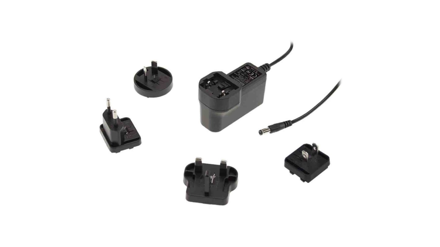 MEAN WELL 6W Plug-In AC/DC Adapter 5V dc Output, 1.2A Output