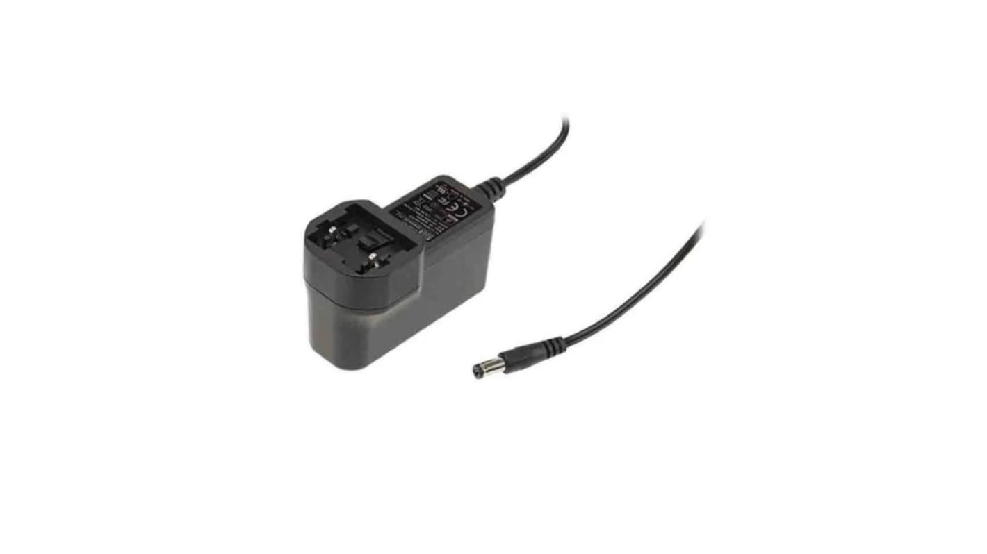 MEAN WELL 6W Plug-In AC/DC Adapter 15V dc Output, 400mA Output