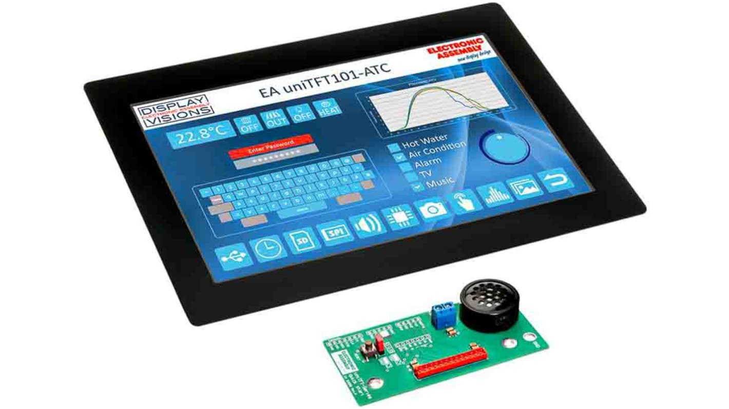 Display Visions EA QUICK uniTFT101-ATC, EA QUICKuniTFT 10.1in LCD Display Display Module With PCAP touch panel