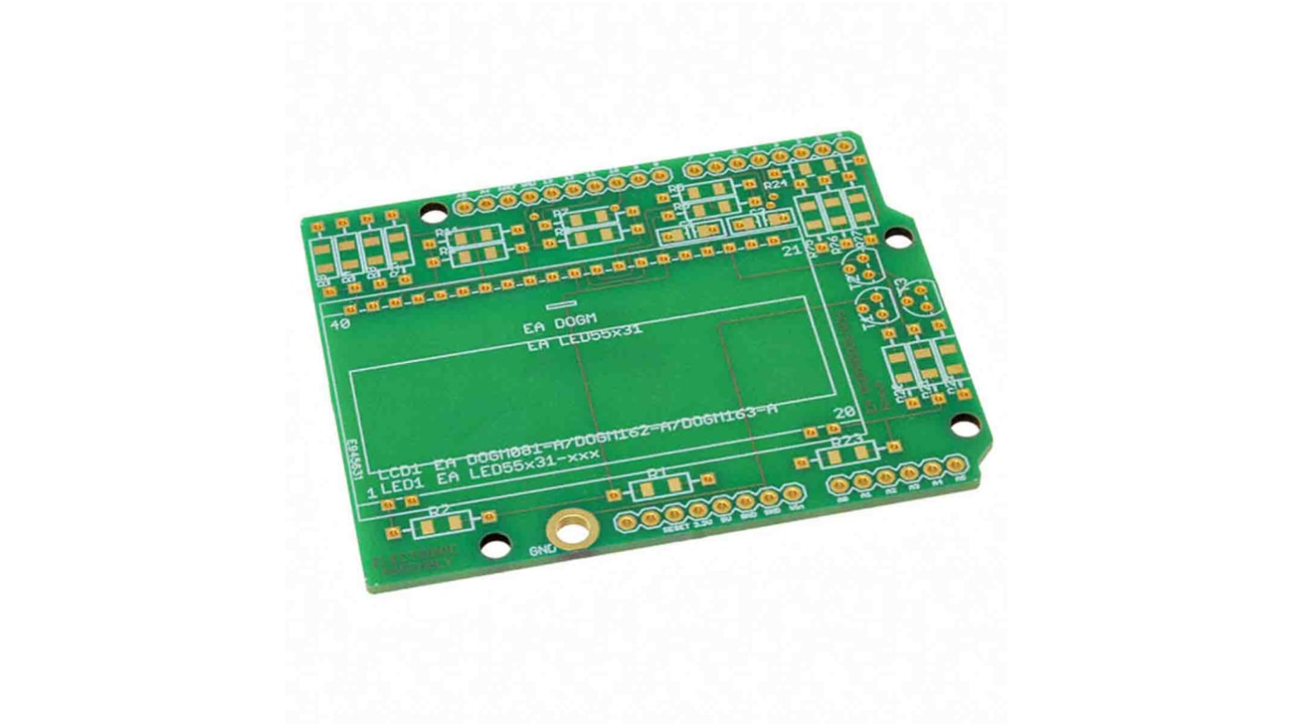 Accessori per kit di sviluppo Display Visions EA PCBARDDOG7036, Scheda Arduino, display DOG