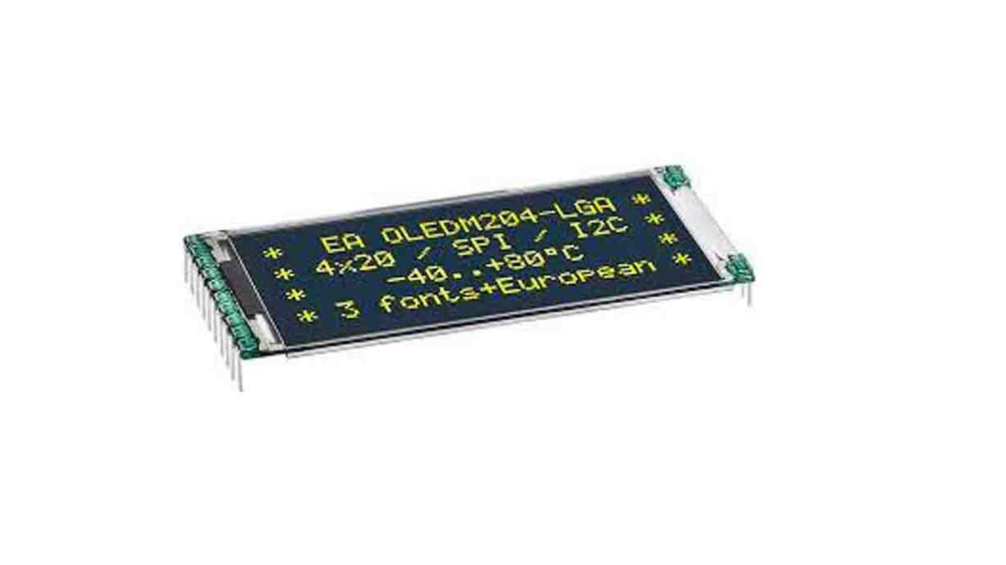 Display OLED Display Visions, Giallo, 4 x 20pixels, Grafica, I2C, SPI Interface