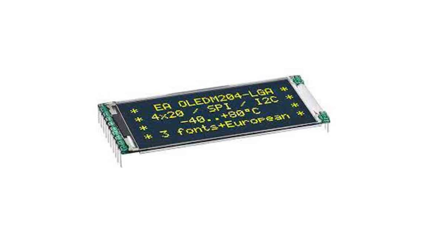 Display OLED Display Visions, Giallo, 4 x 20pixels, Grafica, I2C, SPI Interface