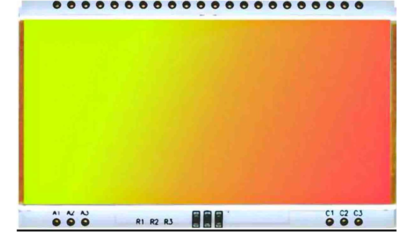 Display retroilluminato LED Display Visions Giallo/verde, Rosso, 66 x 40mm