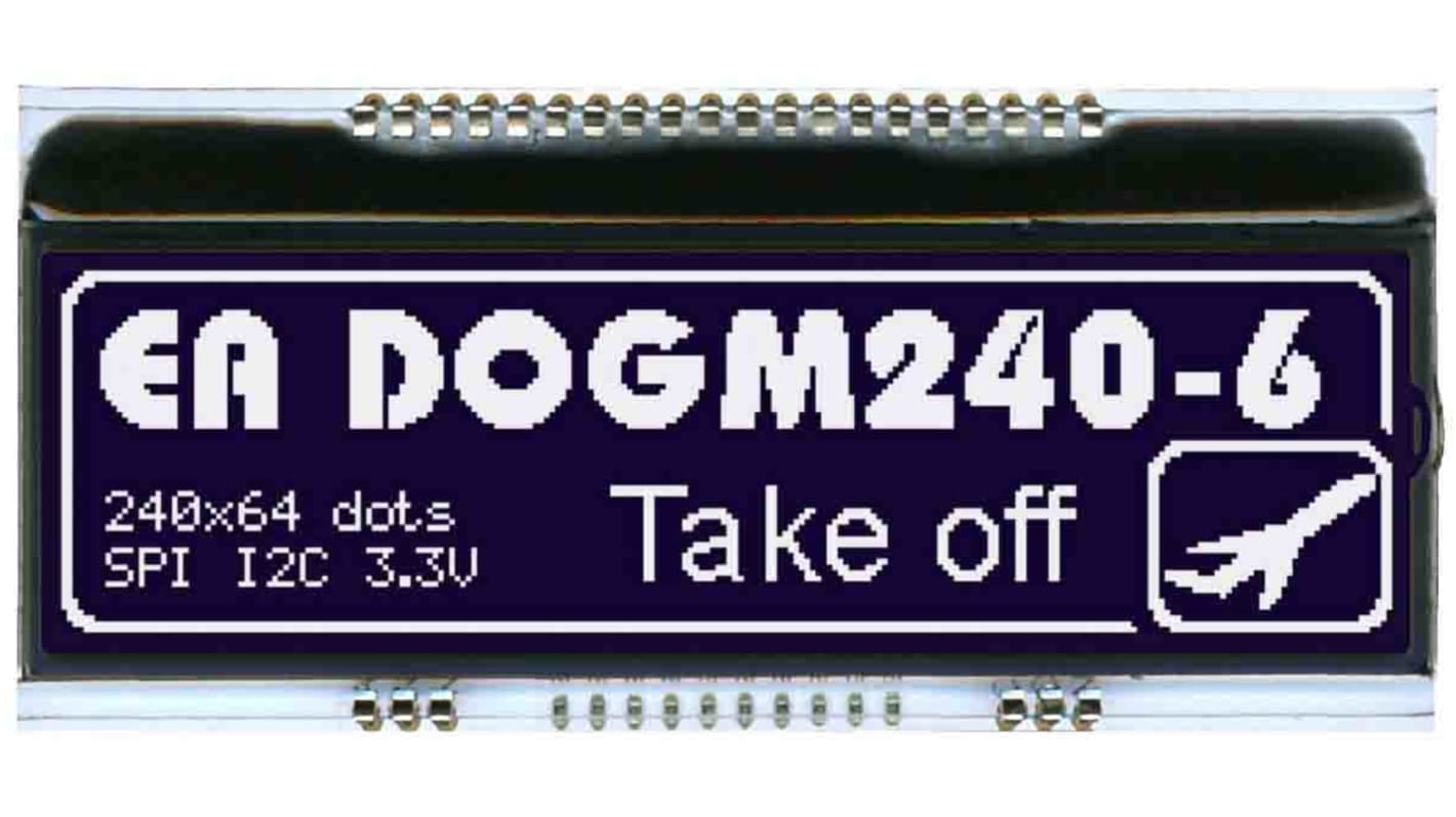 Display monocromo LCD Display Visions EA DOG de 240 filas x 64 caract.