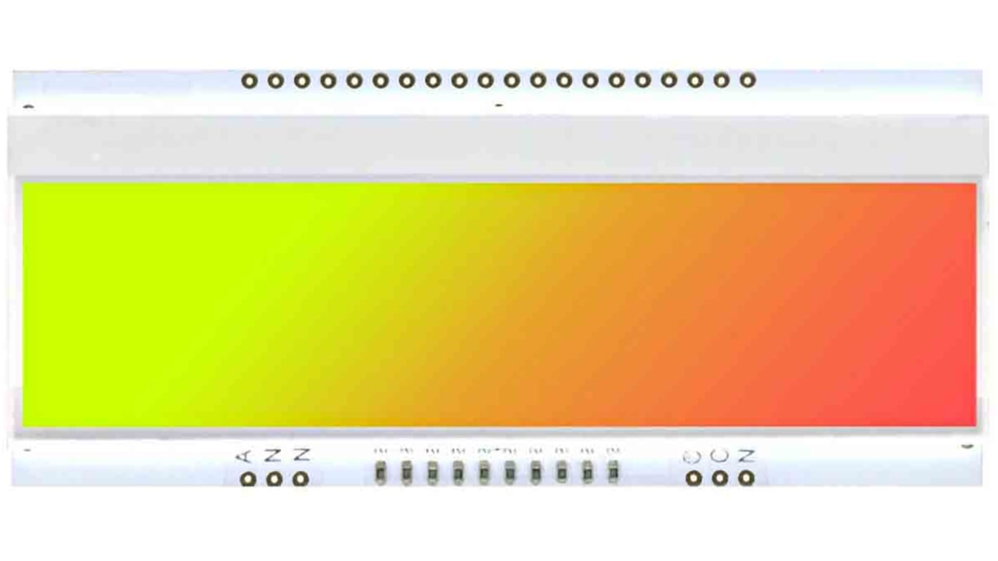 Retroiluminación de Display LED Display Visions, color Amarillo/verde, Rojo, dim. 94 x 40mm