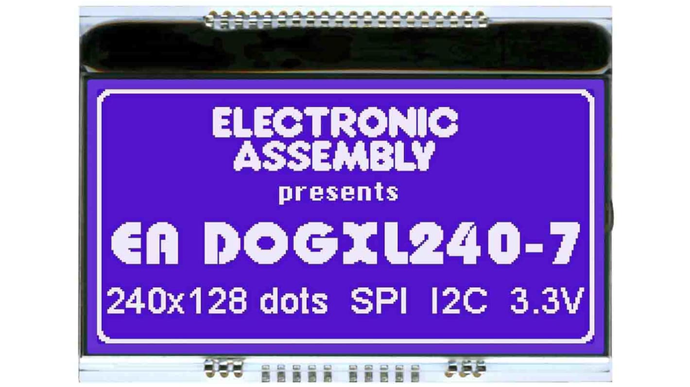 Display Visions EA DOGXL240B-7 EA DOG LCD Display, Blue on