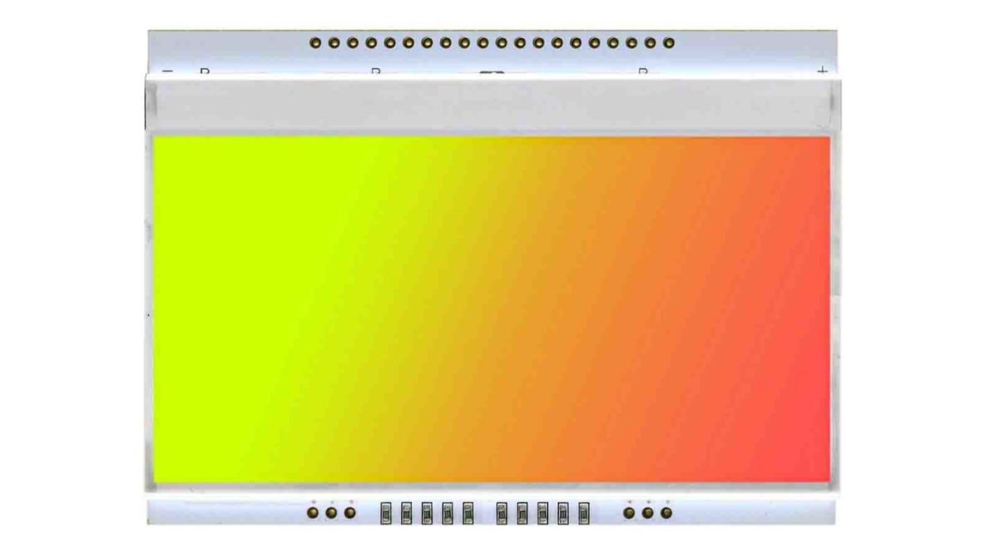 Retroiluminación de Display LED Display Visions, color Amarillo/verde, Rojo, dim. 94 x 67mm