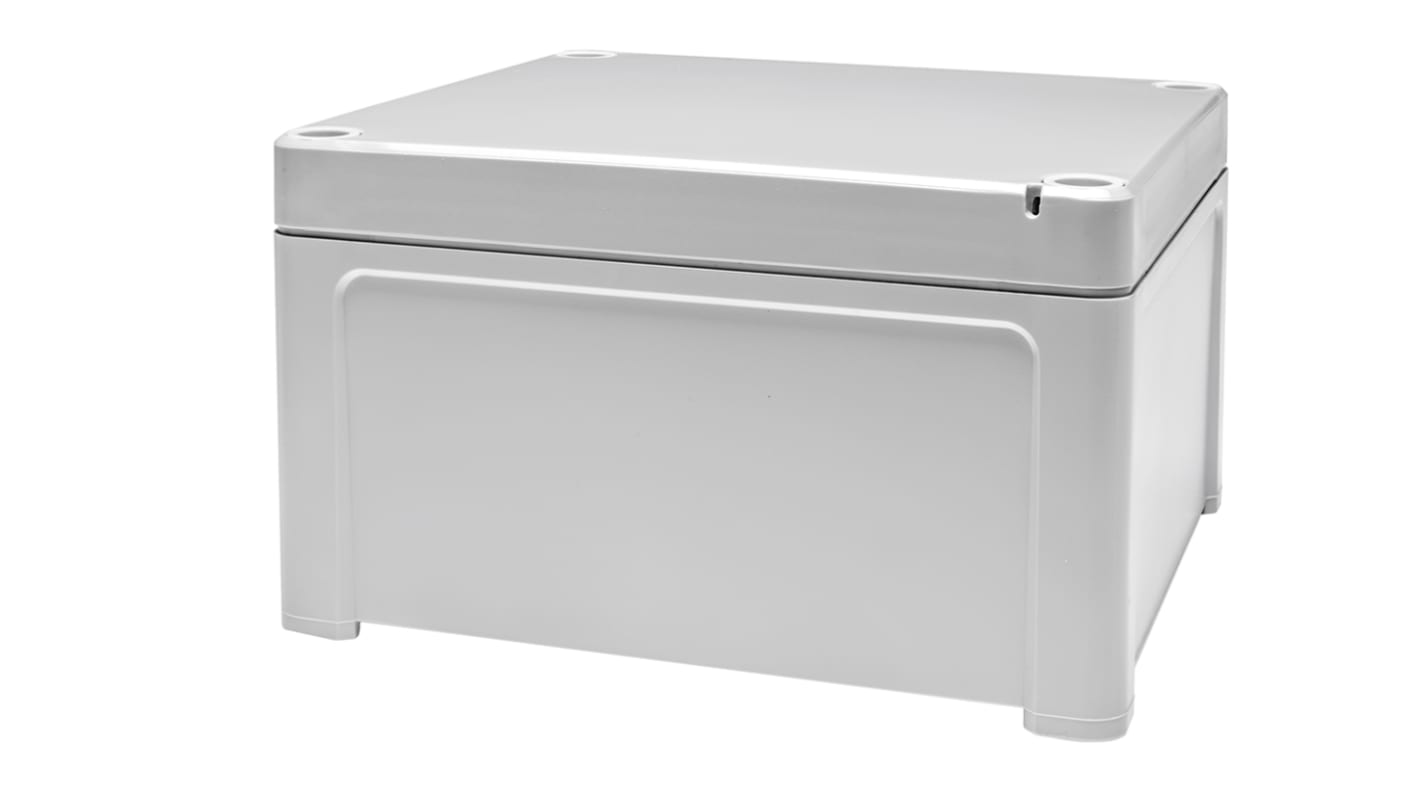 Caja de uso general RS PRO de Policarbonato Gris, 130 x 130 x 75mm, IP65