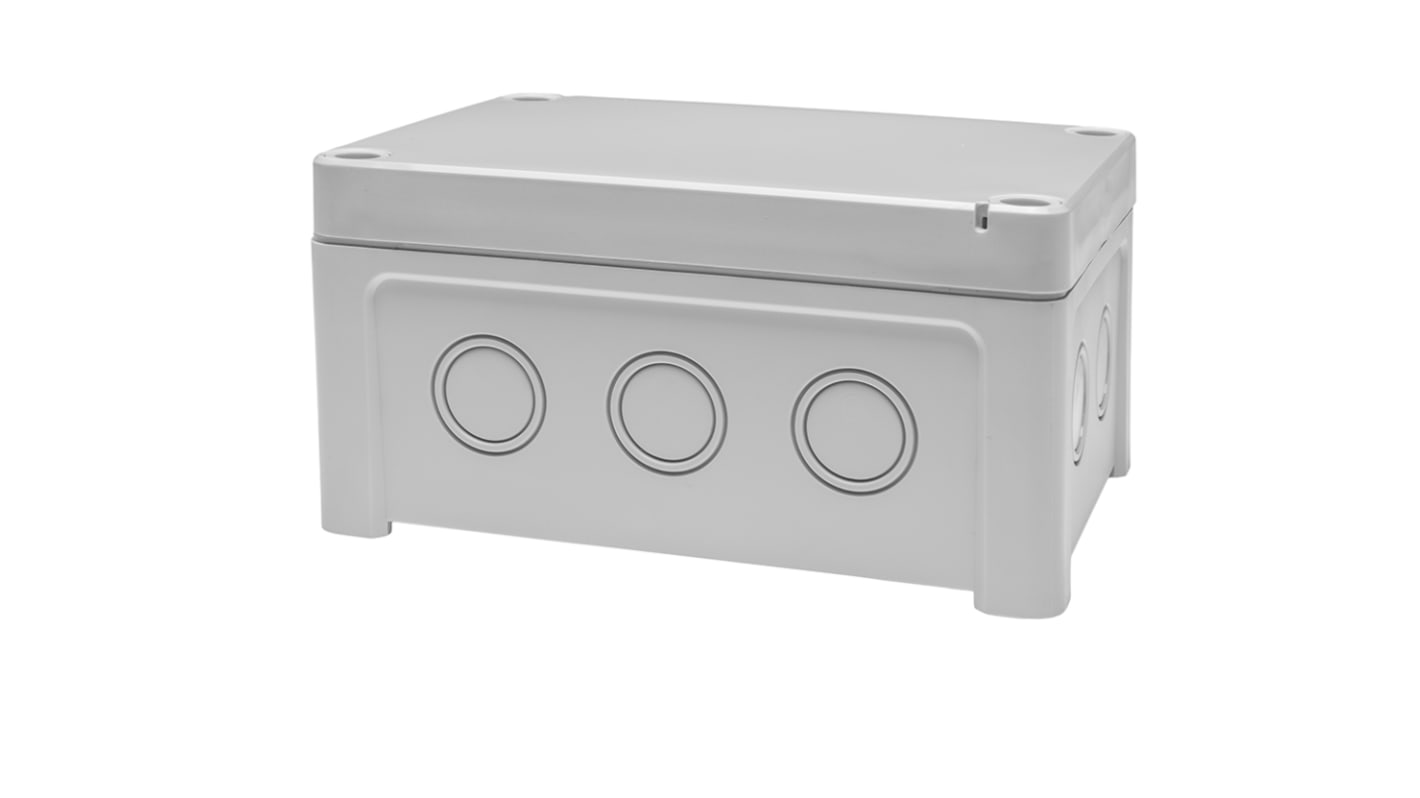 Caja de uso general RS PRO de Policarbonato Gris, 130 x 95 x 65mm, IP65