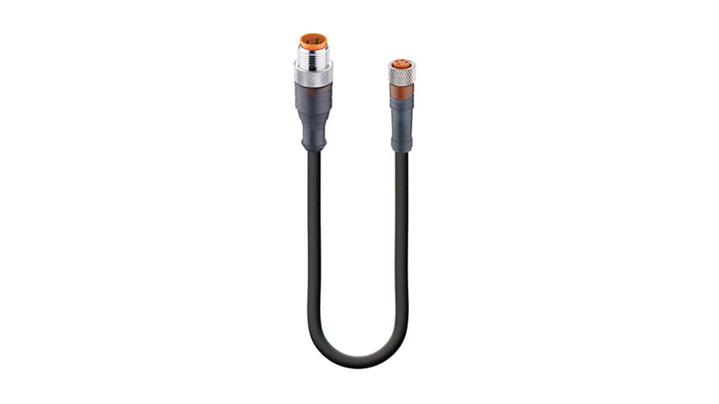 Cable de conexión Lumberg Automation, con. A M12 Macho, 4 polos, con. B M8 Hembra, 4 polos, long. 300mm, 30 V, 4 A,