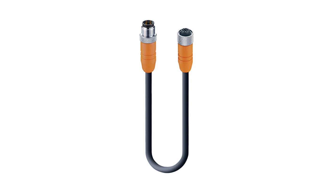 Cable de conexión Lumberg Automation, con. A M12 Macho, 4 polos, con. B M12 Hembra, 4 polos, long. 3m, 60 V, 4 A,