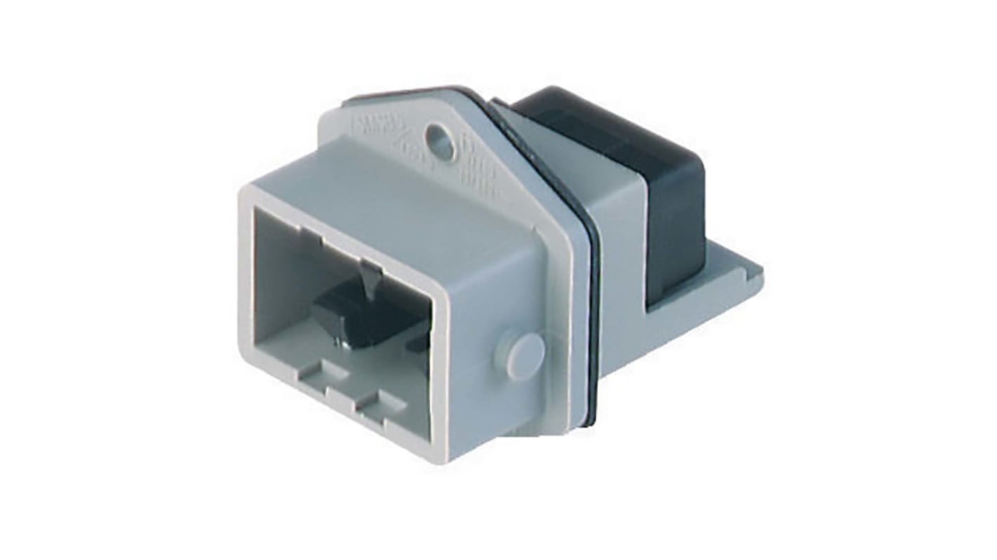 Conector de potencia industrial, Formato 5 + PE, Orientación Recto, ST, Gris, 400 V, 10A, IP54