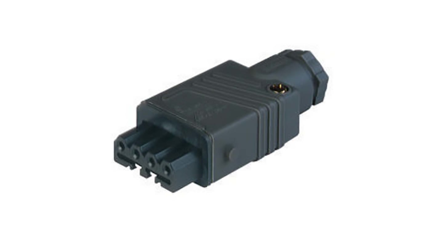 Hirschmann, ST IP54 Black Cable Mount 4P + E Industrial Power Socket, Rated At 10A, 230 V, 400 V