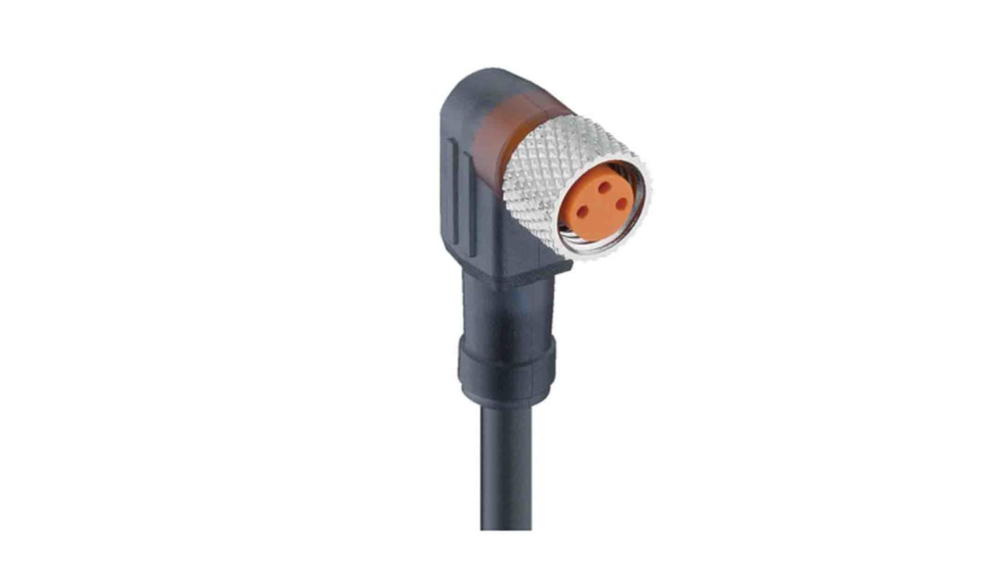 Cable de conexión Lumberg Automation, con. A M8 Hembra, 3 polos, con. B Sin terminación, cod.: A, long. 5m, 60 V, 4 A,