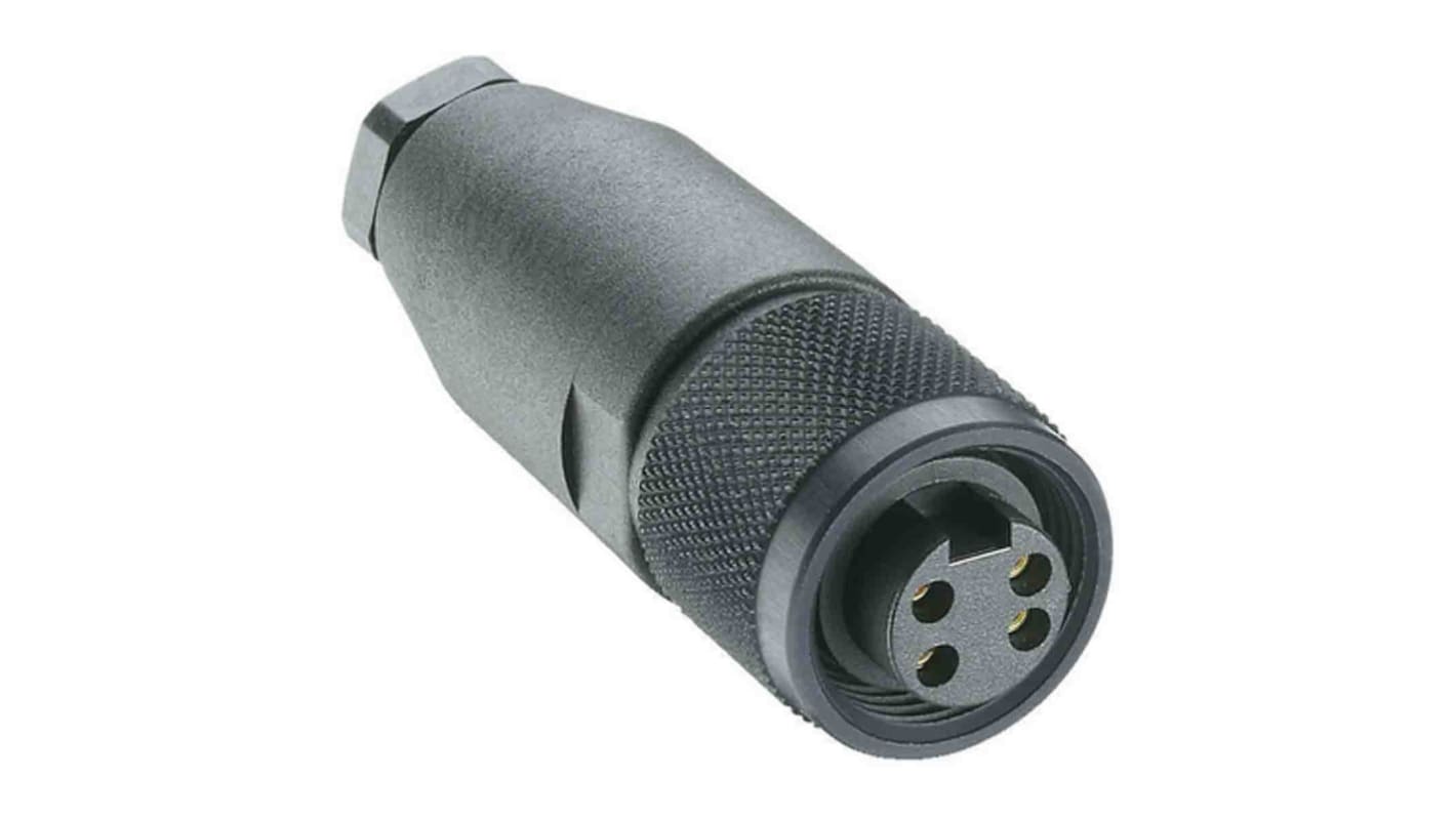 Lumberg Automation Circular Connector, 4 Contacts, Cable Mount, 7/8 Connector, Socket, Female, IP67, RKC Series