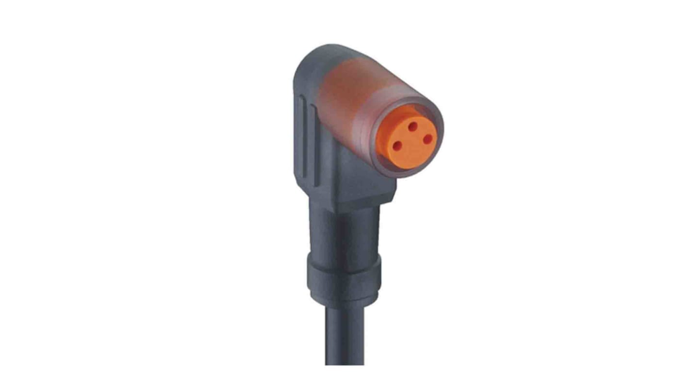 Lumberg Automation Right Angle Female 3 way M8 to Unterminated Sensor Actuator Cable, 3m