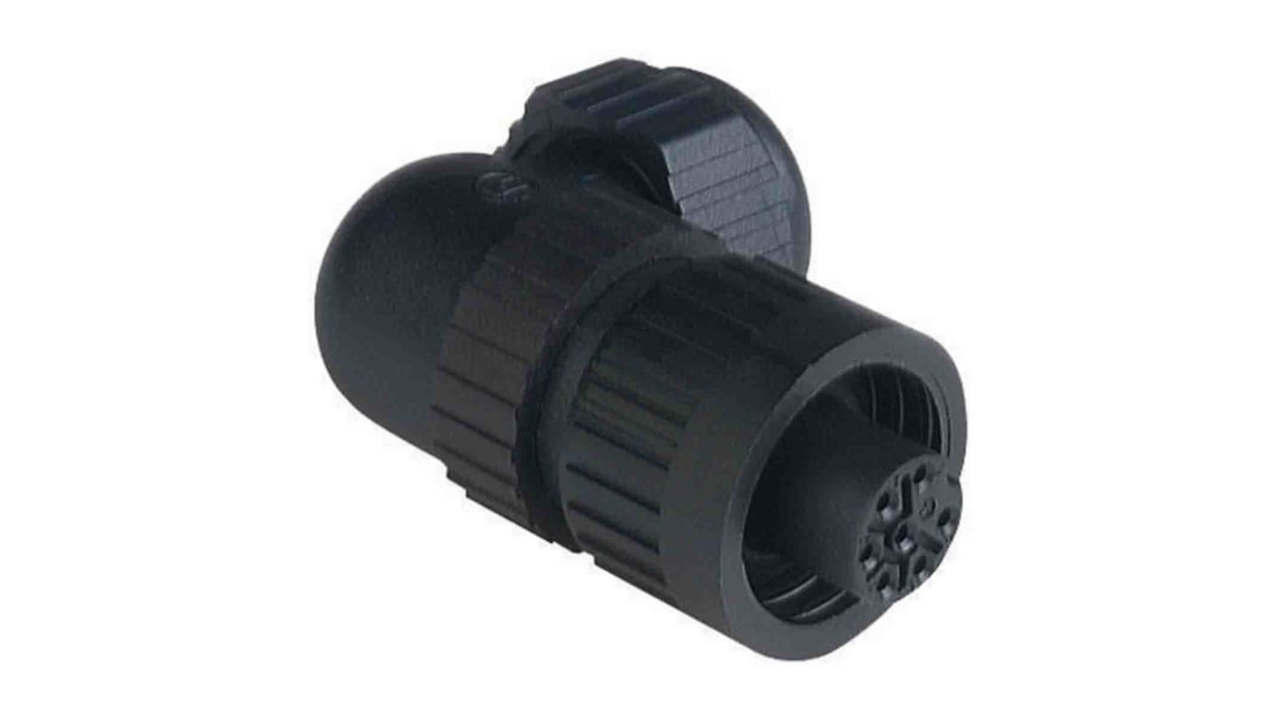 Hirschmann, CA IP66, IP67 Black Screw 6 + PE Angled Industrial Power Socket, Rated At 10A, 230 V, 400 V