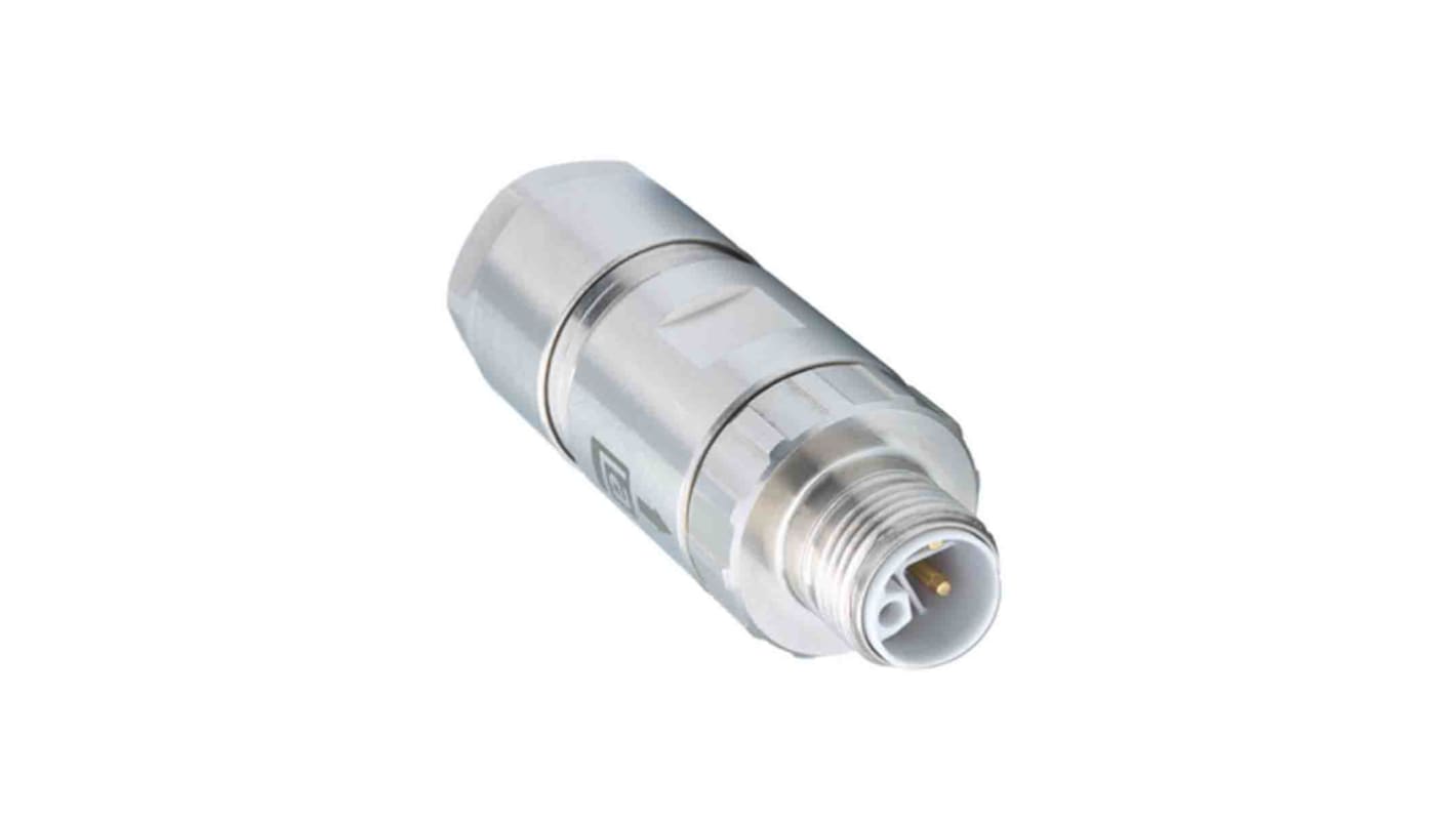 Lumberg Automation Circular Connector, 5 Contacts, Cable Mount, M12 Connector, Plug, Male, IP67, RSCCS Series