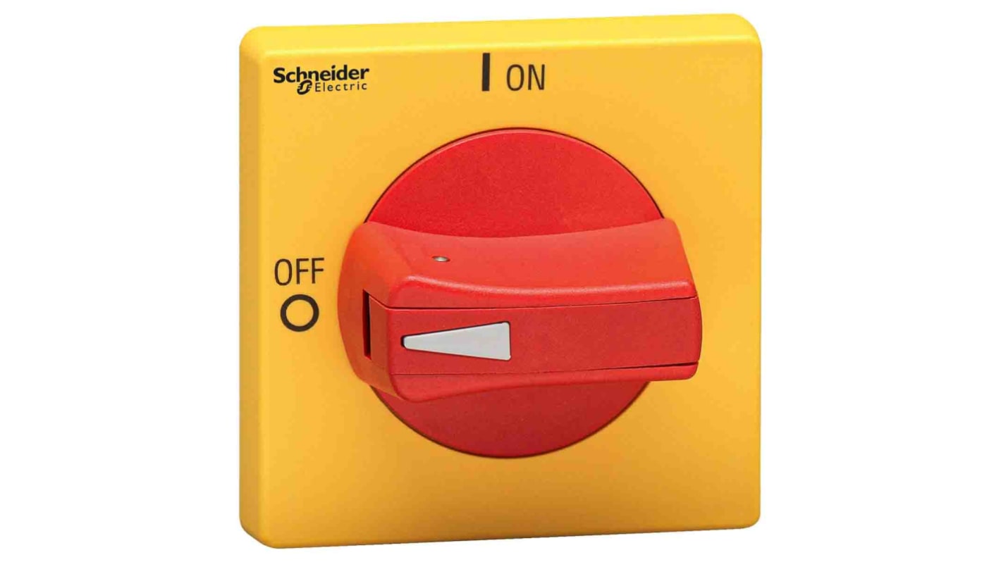 Mando giratorio Schneider Electric, 1 Bloqueos, para TeSys VLS 2.56pulgada, tirador Rojo, IP65 TeSys